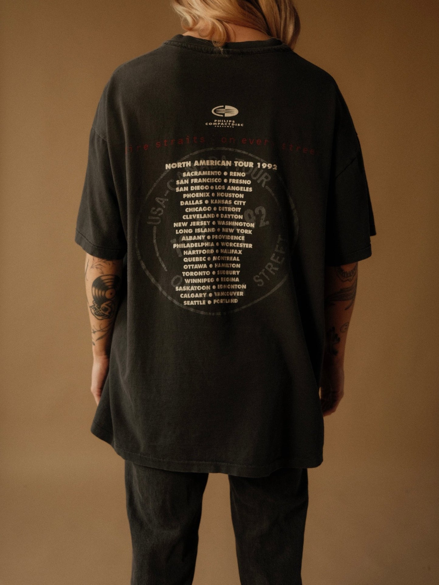 1992 Dire Straits North American Tour Tee