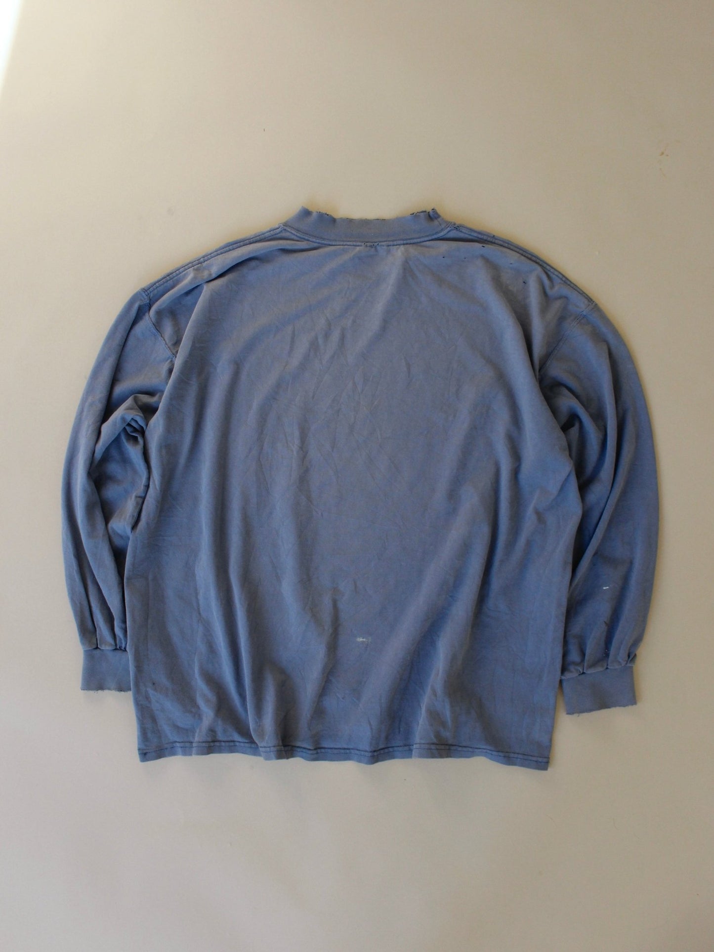 1990s Distressed Mock Neck Long Sleeve