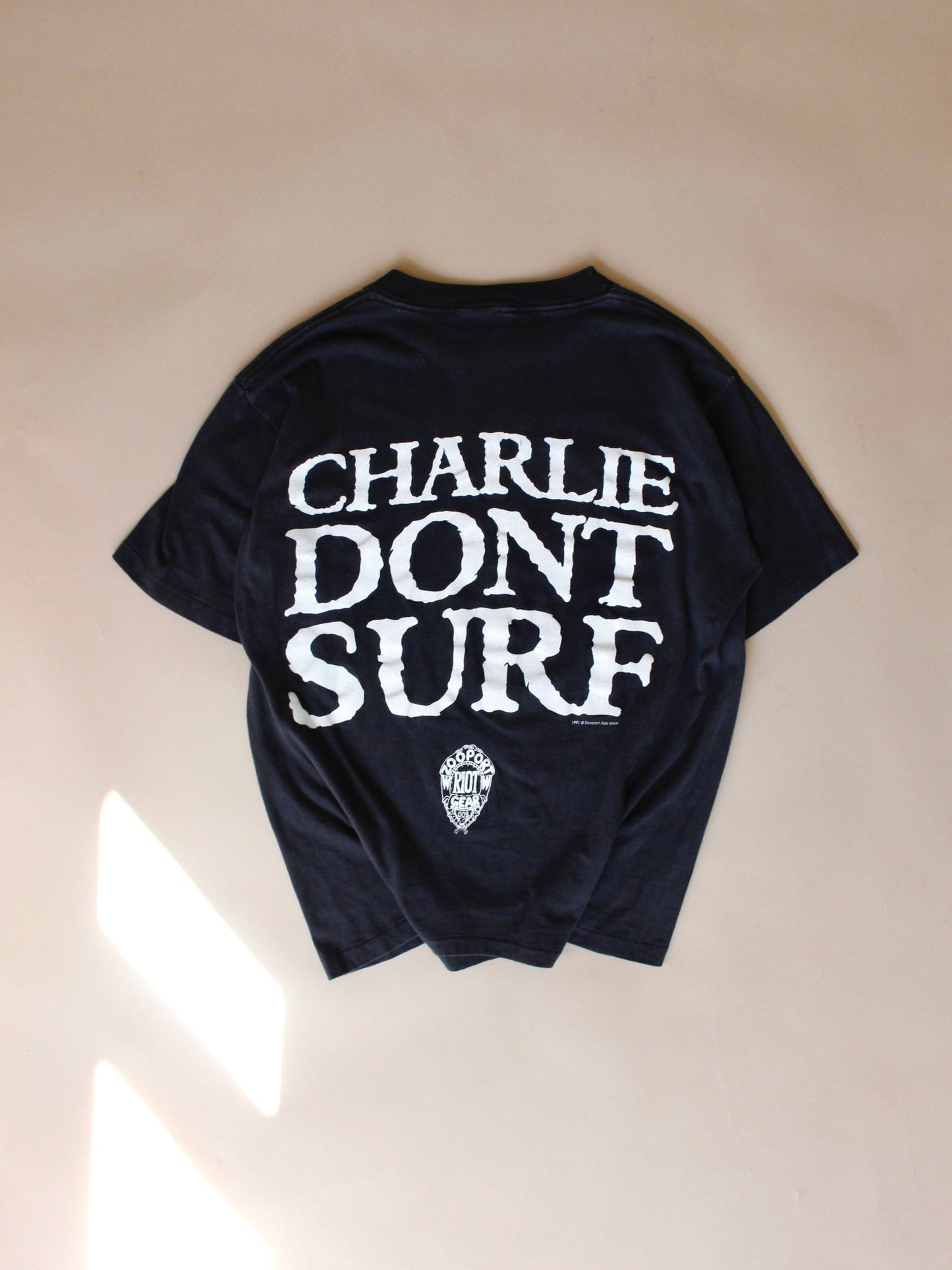 1991 Charles Manson “Charlie Don’t Surf” Tee