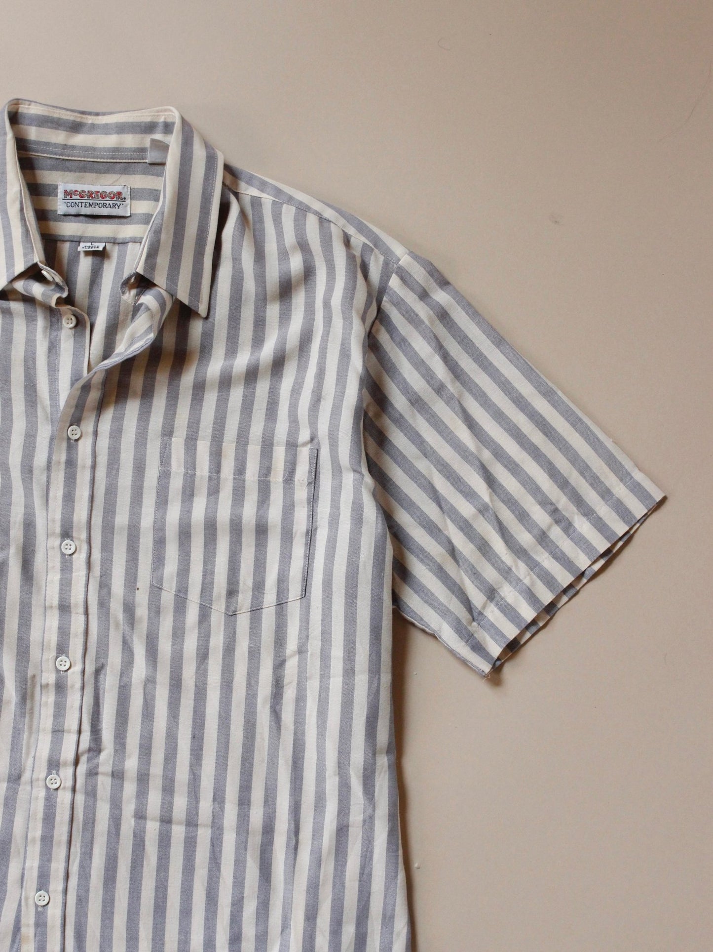 1980s Striped Button Down