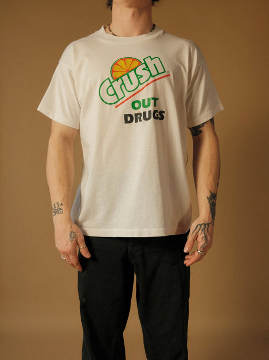 1990a Crush Out Drugs Parody Tee