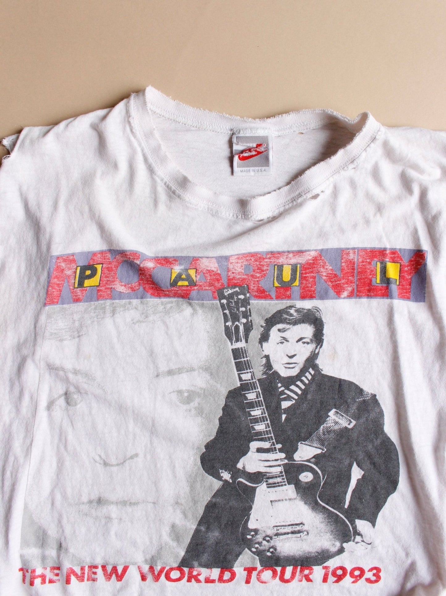 1993 Paul McCartney The New World Tour Cut-off Tee