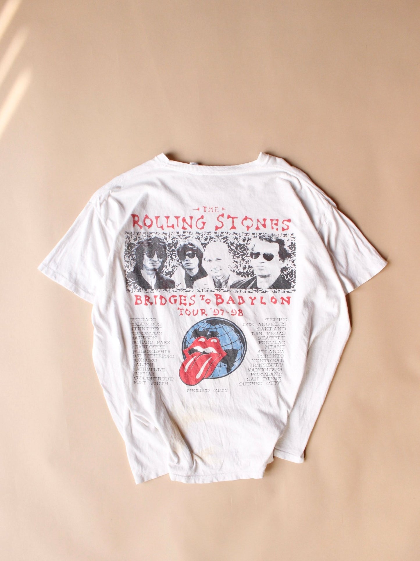 1997 The Rolling Stones Bridges to Babylon Tour Tee