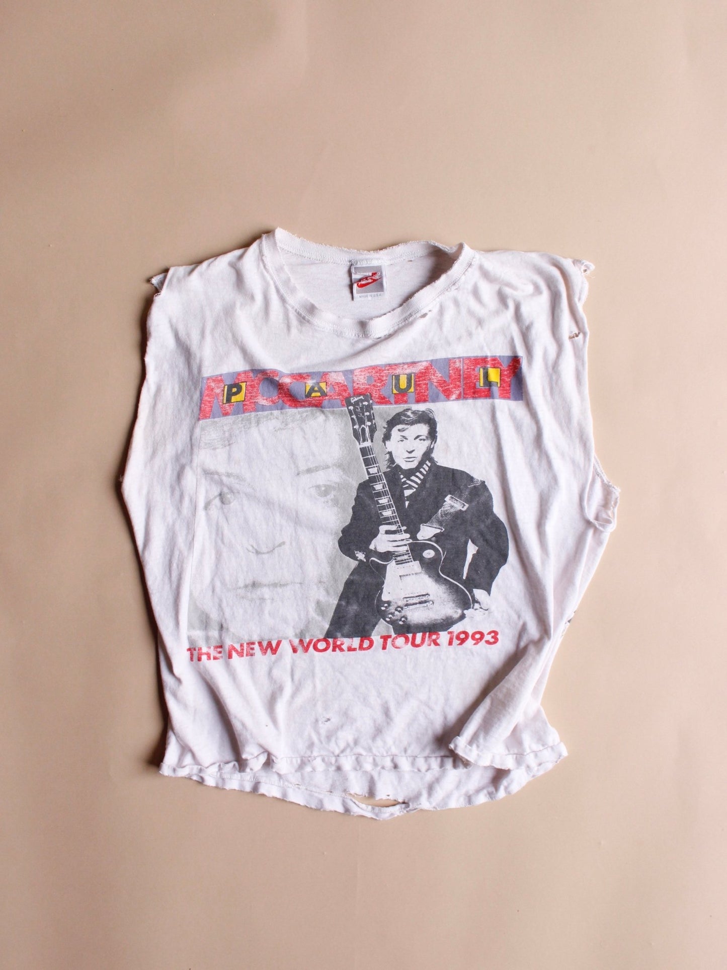 1993 Paul McCartney The New World Tour Cut-off Tee