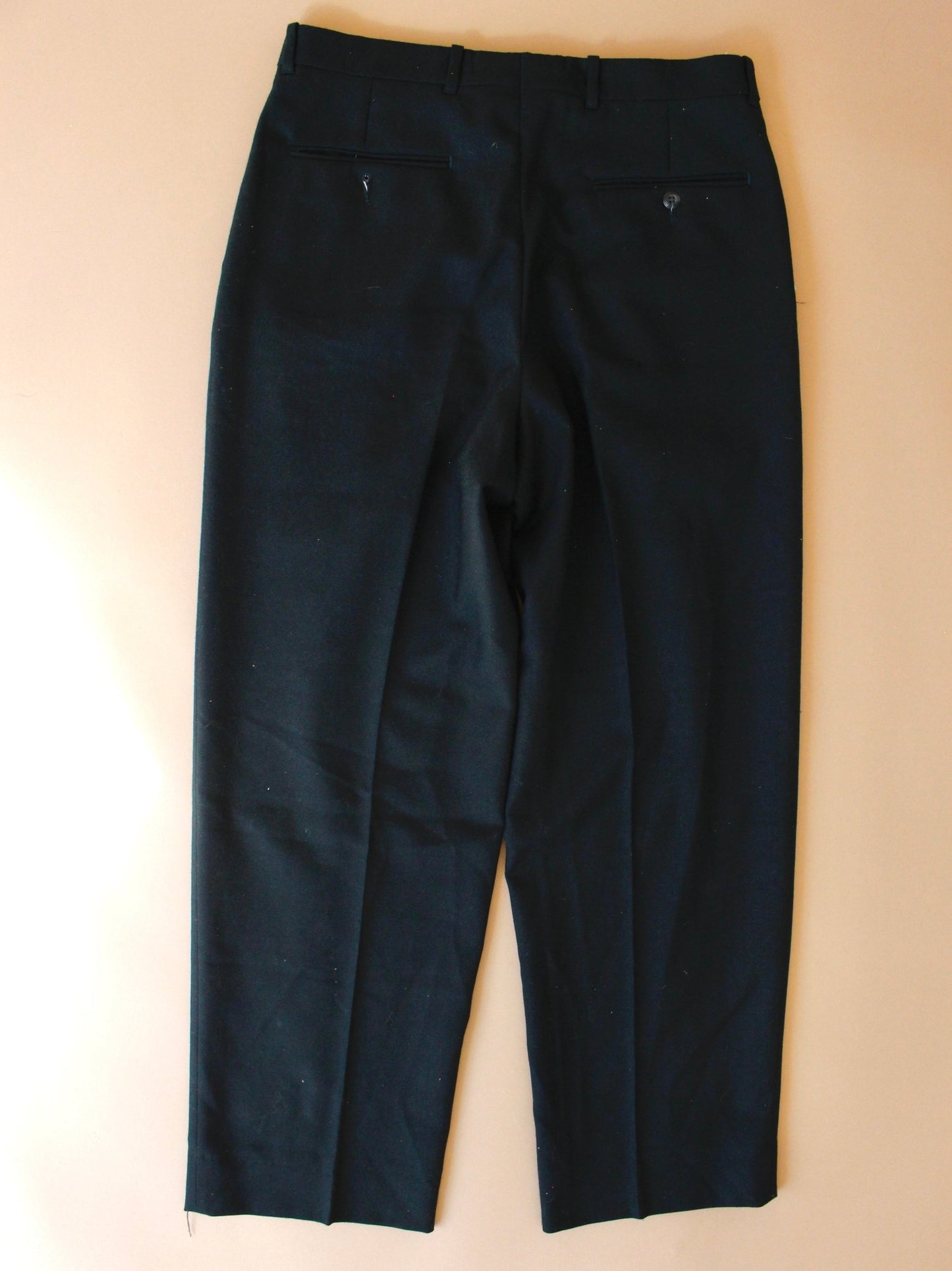 1980s Forest Green Pleated Trousers