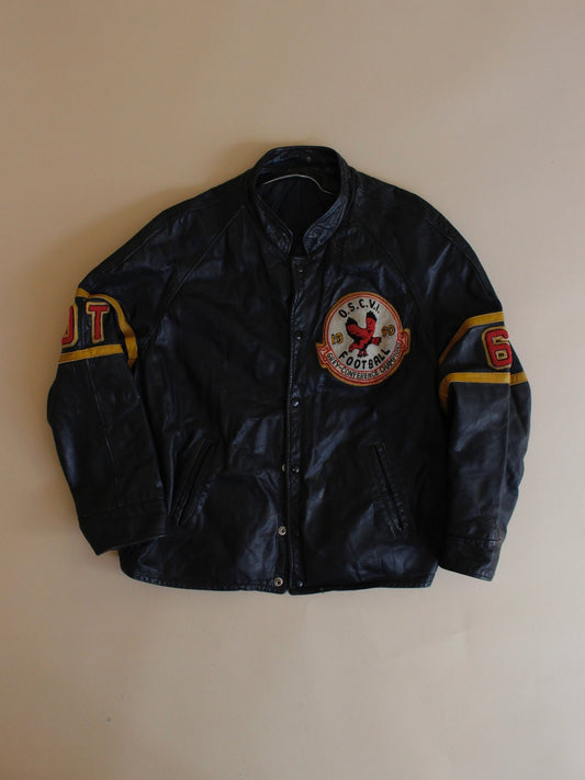 1990s Falcons Football Leather Jacket