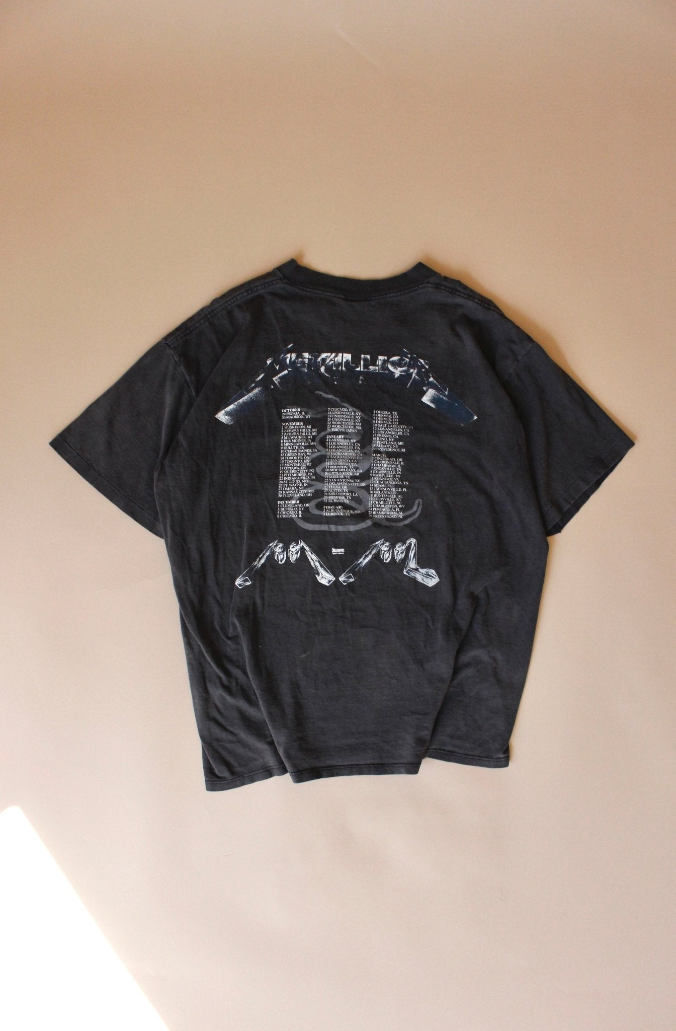 1991 Metallica Black Tour Tee