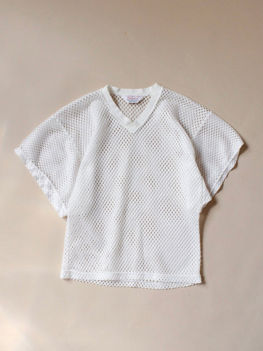 1980s White Mesh Jersey