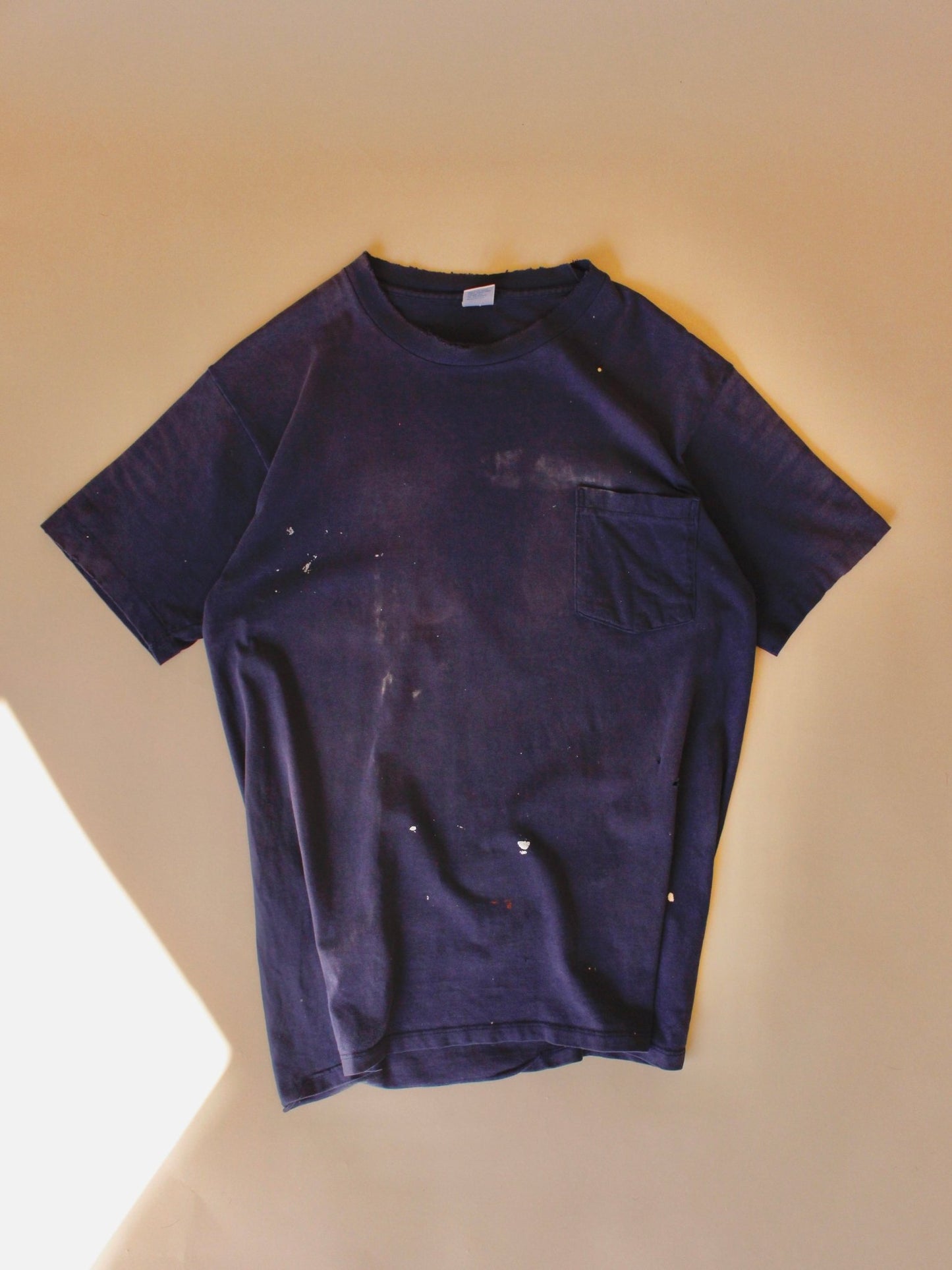 1990s Blank Navy Pocket Tee