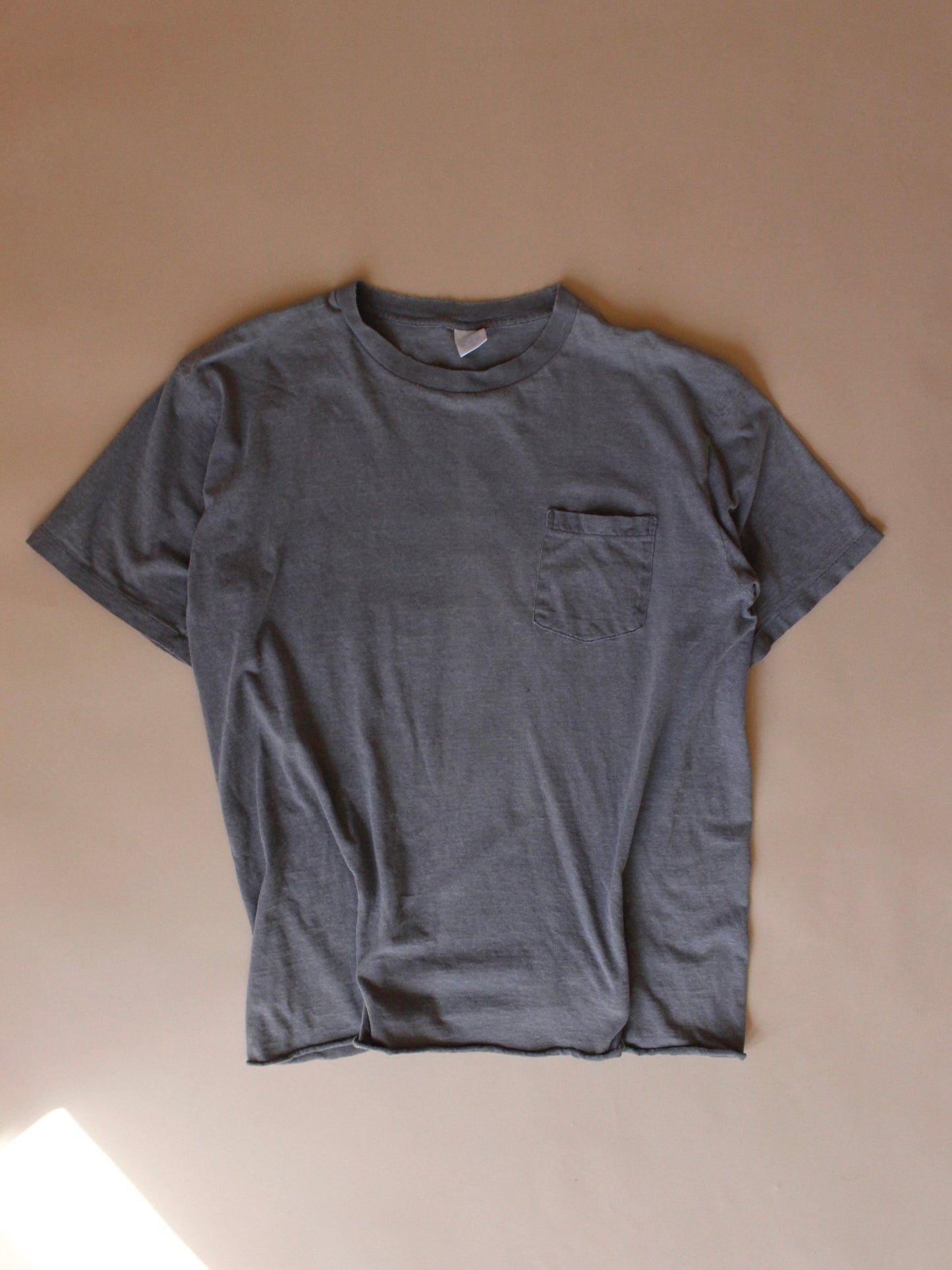 1990s Blank Grey Pocket Tee